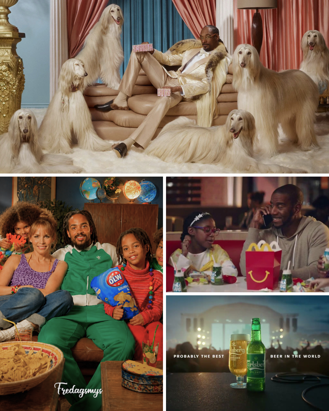 Campaign work by Rebecka Hedman Norell for OMD clients including Klarna, McDonald's and Carlsberg